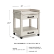 Bowery Hill Modern Farmhouse Office Set in Whitewash Finish