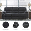 Bowery Hill Reclining Living Room Set of Rocker Recliner, Sofa, & Loveseat