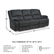 Bowery Hill Reclining Living Room Set of Rocker Recliner, Sofa, & Loveseat