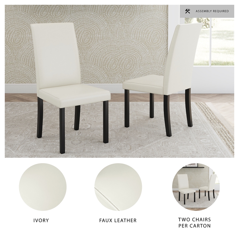 Bowery Hill 5-Piece Dining Set with Rectangular Table & Upholstered Chairs