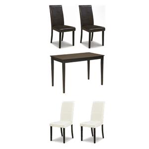 Bowery Hill 5-Piece Dining Set with Rectangular Table & Upholstered Chairs