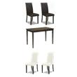 Bowery Hill 5-Piece Dining Set with Rectangular Table & Upholstered Chairs