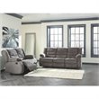 Bowery Hill Contemporary Gray Reclining Chenille Fabric Sofa Set
