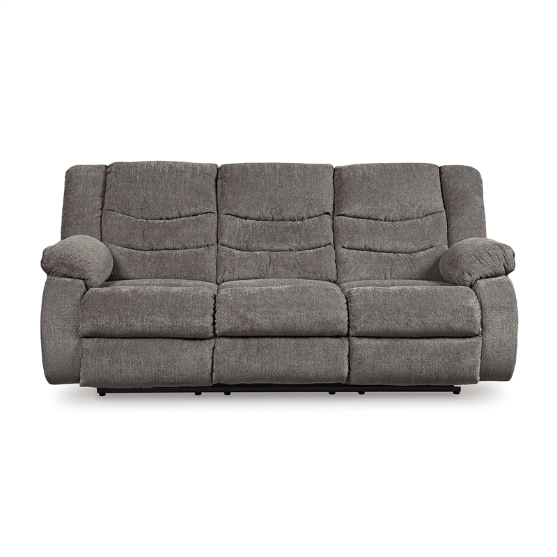 Bowery Hill Contemporary Gray Reclining Chenille Fabric Sofa Set