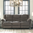 Bowery Hill Contemporary Gray Reclining Chenille Fabric Sofa Set