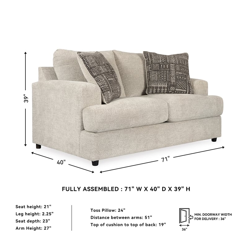 Bowery Hill Living Room Set with Sofa, Loveseat, & Accent Chair