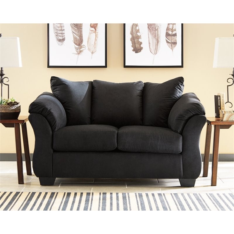 Bowery Hill 3-Piece Black Living Room Set of Recliner, Loveseat, & Sofa