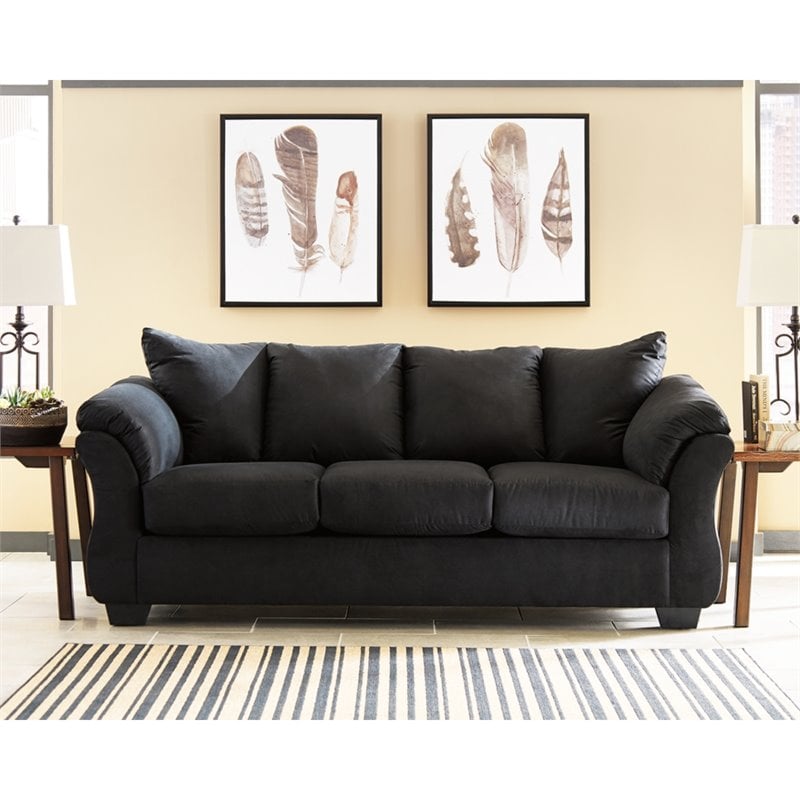 Bowery Hill 3-Piece Black Living Room Set of Recliner, Loveseat, & Sofa
