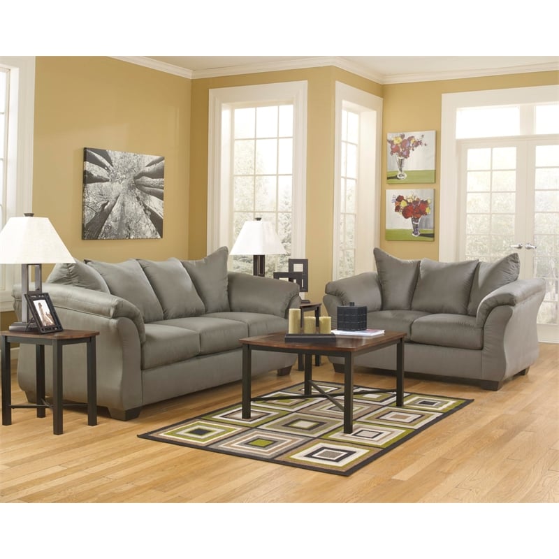Bowery Hill Living Room Set of Loveseat, Rocker Recliner, & Sofa