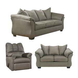Bowery Hill Living Room Set of Loveseat, Rocker Recliner, & Sofa