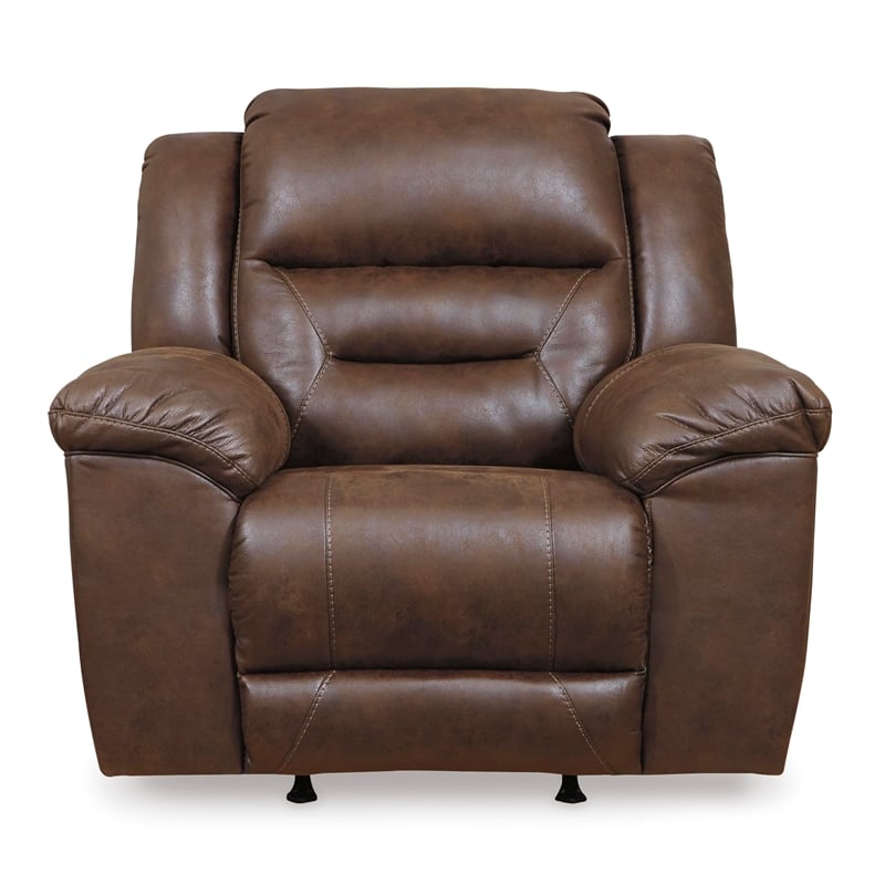 Bowery Hill Living Room Set of Rocker Recliner and Reclining Sofa