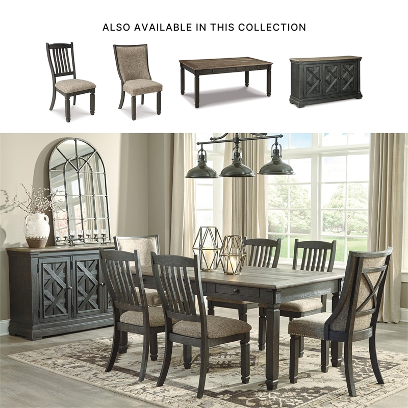 Bowery Hill Urban Farmhouse Dining Set with 4 Side Chairs and Table