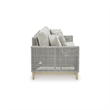 Bowery Hill 2-Piece Gray Outdoor Loveseat and Sofa Set