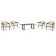Bowery Hill 3-Piece Outdoor Dining Set with Dark Brown Table and Chairs