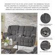 Bowery Hill Reclining Sofa & Loveseat Set in Charcoal Polyester