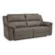 Bowery Hill 2-Piece Reclining Sofa & Loveseat Set in Gray Faux Leather