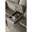 Bowery Hill 2-Piece Reclining Sofa & Loveseat Set in Gray Faux Leather