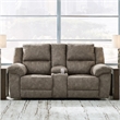 Bowery Hill 2-Piece Reclining Sofa & Loveseat Set in Gray Faux Leather