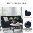 Bowery Hill Loveseat and Sofa Set in Navy Polyester