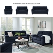 Bowery Hill Loveseat and Sofa Set in Navy Polyester