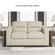 Bowery Hill Sofa & Loveseat Set in Almond Faux Leather