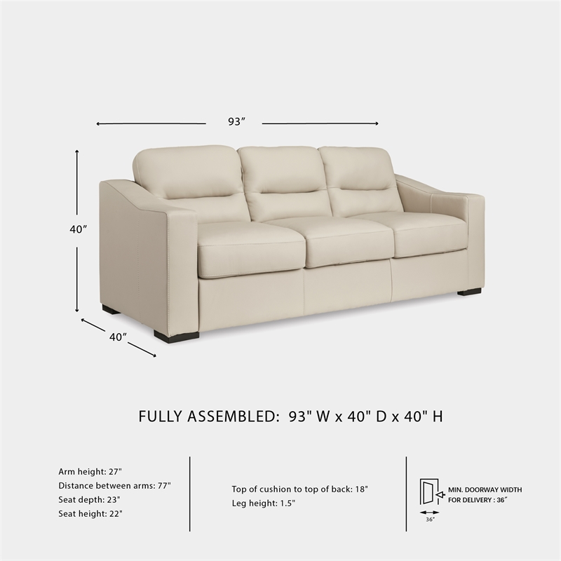 Bowery Hill Sofa & Loveseat Set in Almond Faux Leather