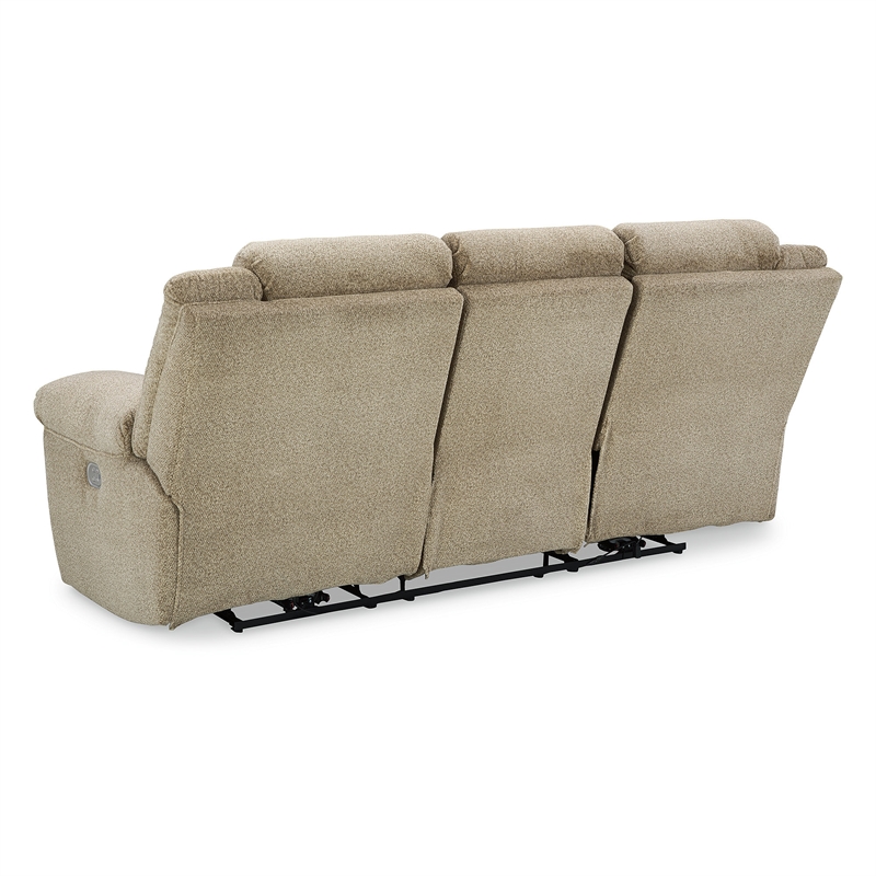 Bowery Hill Reclining Loveseat and Sofa Set in Wheat Polyester