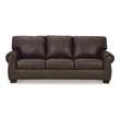 Bowery Hill Sofa and Loveseat Set in Dark Brown Leather