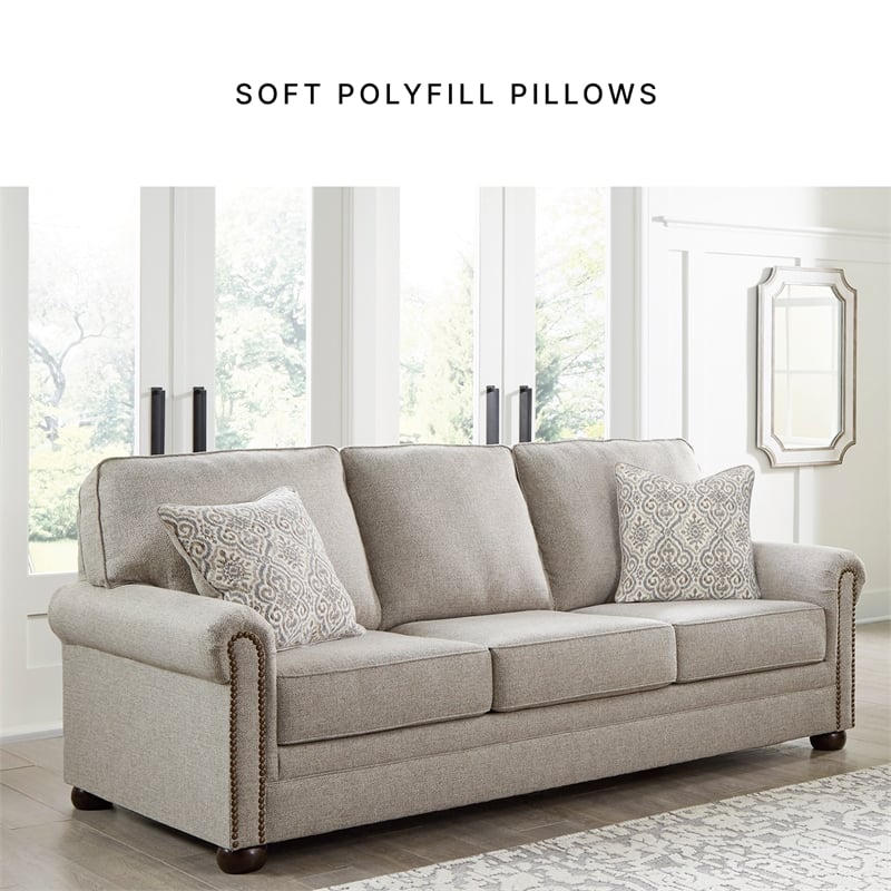 Bowery Hill Loveseat and Sofa Set in Polyester Upholstery