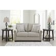 Bowery Hill Loveseat and Sofa Set in Polyester Upholstery