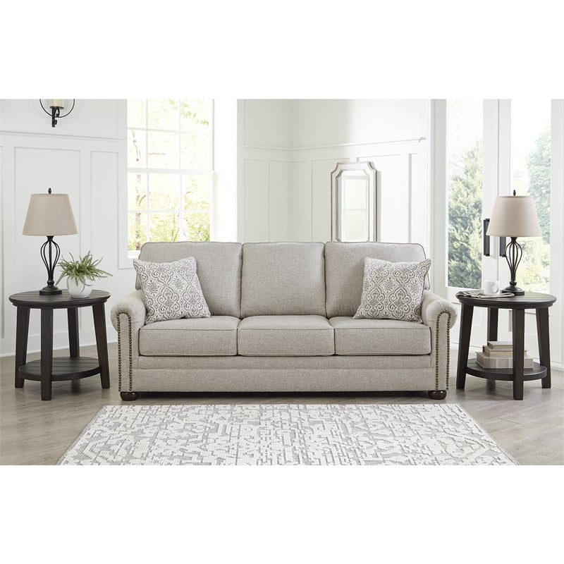 Bowery Hill Loveseat and Sofa Set in Polyester Upholstery