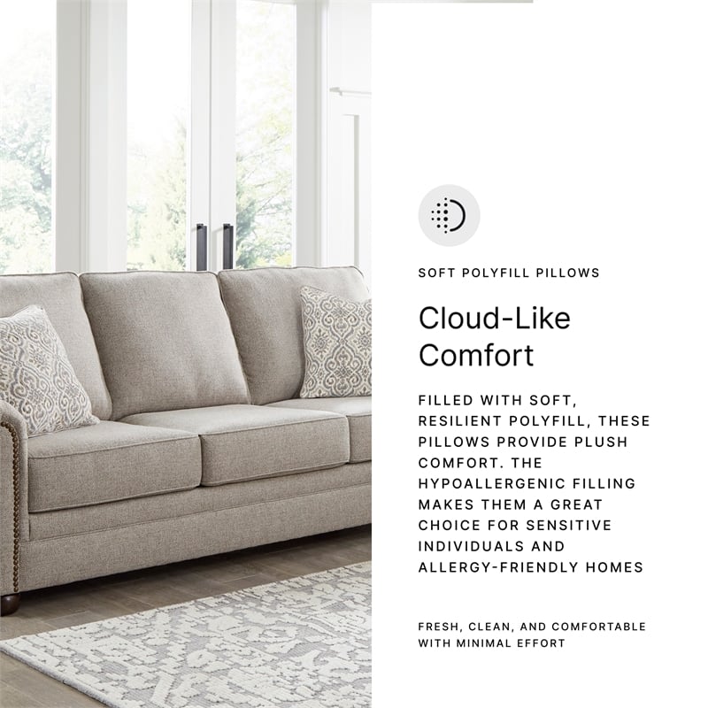 Bowery Hill Loveseat and Sofa Set in Polyester Upholstery