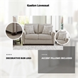 Bowery Hill Loveseat and Sofa Set in Polyester Upholstery