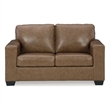 Bowery Hill Sofa and Loveseat Set in Caramel Leather