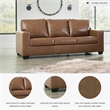 Bowery Hill Sofa and Loveseat Set in Caramel Leather