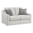 Bowery Hill Loveseat and Sofa Set in Beige Polyester Upholstery