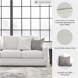 Bowery Hill Loveseat and Sofa Set in Beige Polyester Upholstery