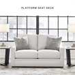 Bowery Hill Loveseat and Sofa Set in Beige Polyester Upholstery