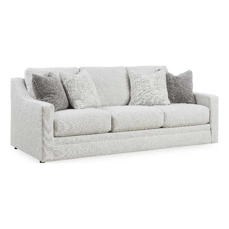 Bowery Hill Loveseat and Sofa Set in Beige Polyester Upholstery