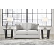 Bowery Hill Loveseat and Sofa Set in Beige Polyester Upholstery