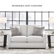 Bowery Hill Loveseat and Sofa Set in Beige Polyester Upholstery