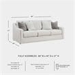 Bowery Hill Loveseat and Sofa Set in Beige Polyester Upholstery