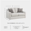 Bowery Hill Loveseat and Sofa Set in Beige Polyester Upholstery