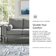 Bowery Hill Charcoal Loveseat & Sofa Chaise Set in Polyester Upholstery