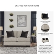 Bowery Hill Pebble Loveseat & Sofa Set in Neutral Polyester Upholstery