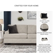 Bowery Hill Pebble Loveseat & Sofa Set in Neutral Polyester Upholstery