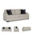 Bowery Hill Pebble Loveseat & Sofa Set in Neutral Polyester Upholstery
