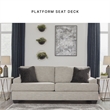 Bowery Hill Pebble Loveseat & Sofa Set in Neutral Polyester Upholstery