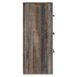 Bowery Hill Rustic-Industrial Full Headboard & 6-Drawer Dresser Set