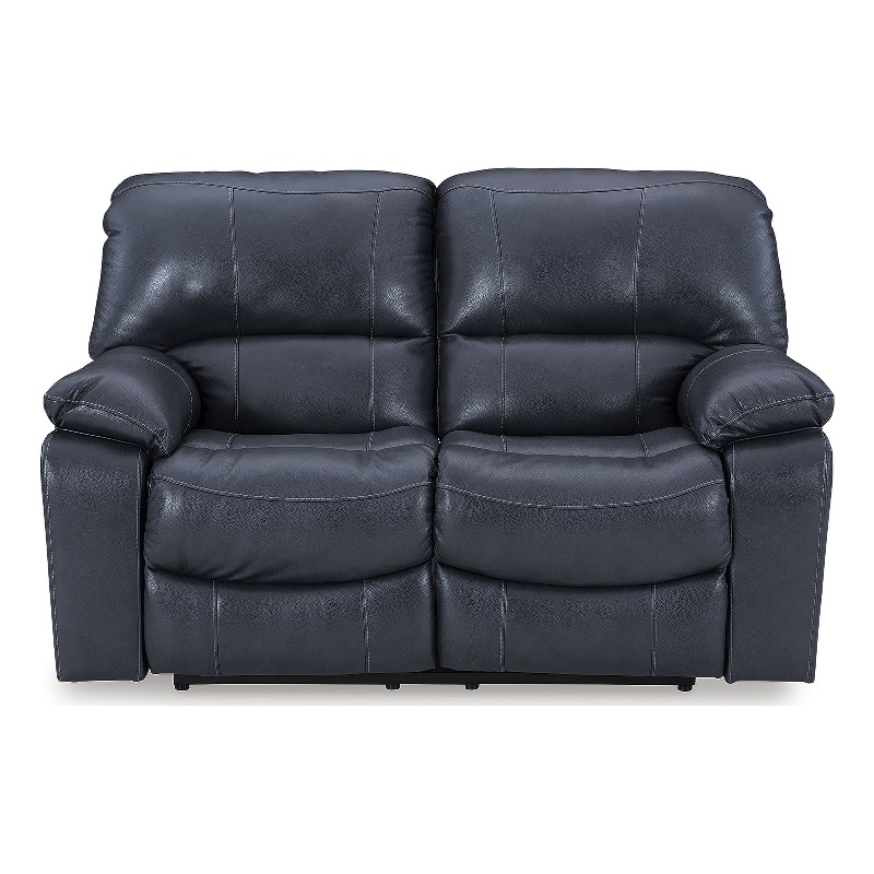 Bowery Hill Ocean Faux Leather Power Reclining Sofa & Loveseat Set